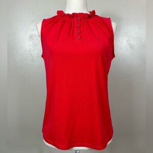 Adrianna Papell Vibrant Red Sleeveless Blouse